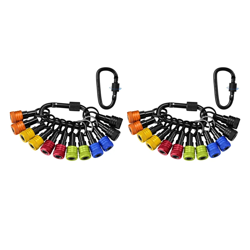 A70P 24Pcs Bit Holder Key Chain 1/4Inch Bit Holder Hex Shank Screwdriver Portable Light-Weight Quick-Release Extension Bar
A70P 24Pcs Bit Holder Key Chain 1/4Inch Bit Holder Hex Shank Screwdriver Portable Light-Weight Quick-Release Extension Bar