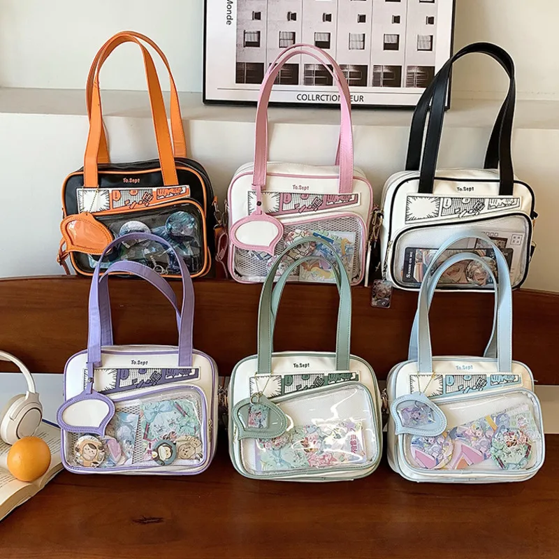 Manga Y2K Itabag Japan Letter Printed Crossbody Bag Female 25cm Class Backpack Casual Shoulder Student Jelly Mobile Phone Bag
Manga Y2K Itabag Japan Letter Printed Crossbody Bag Female 25cm Class Backpack Casual Shoulder Student Jelly Mobile Phone Bag