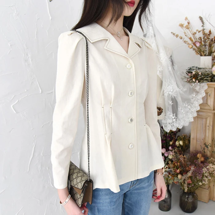 Slimming Effect Navy Collar Shirt Pleated Waist Control Women's Fashion Spring Autumn Long Sleeve Comfortable Breathable
Slimming Effect Navy Collar Shirt Pleated Waist Control Women's Fashion Spring Autumn Long Sleeve Comfortable Breathable