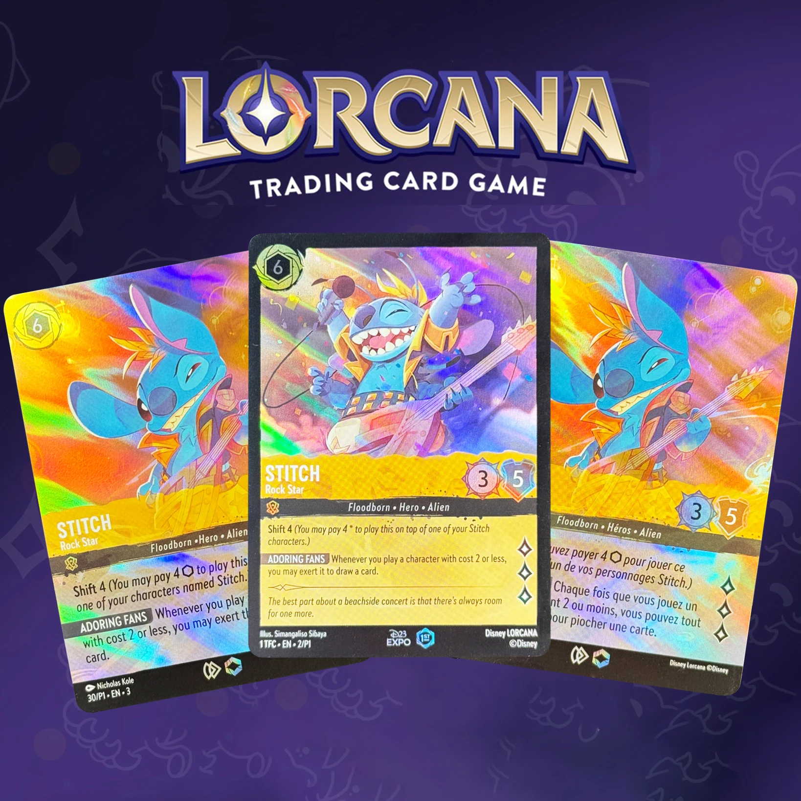 Stitch Rock Star 1TFC English Version 30/P1 EN Stitch Cards Proxy Trading Game Cards Collectible Cards Board Game Cards Lorcana
Stitch Rock Star 1TFC English Version 30/P1 EN Stitch Cards Proxy Trading Game Cards Collectible Cards Board Game Cards Lorcana