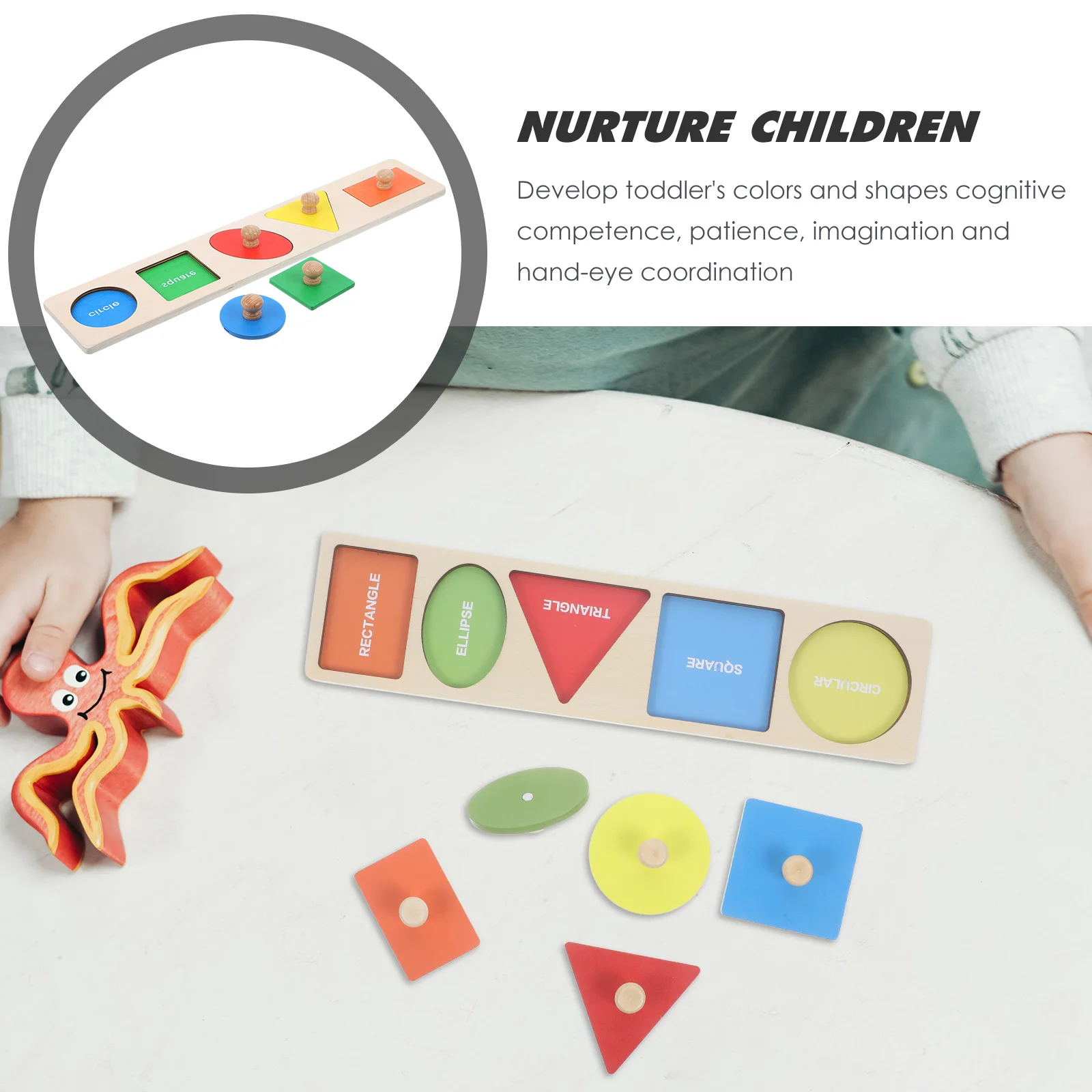 Wooden Shape Color Panels Baby Toddler Puzzles Peg Jumbo Knob Educational Learning Toys Infant Kids Wood Puzzle Nail Sorter Easy
Wooden Shape Color Panels Baby Toddler Puzzles Peg Jumbo Knob Educational Learning Toys Infant Kids Wood Puzzle Nail Sorter Easy