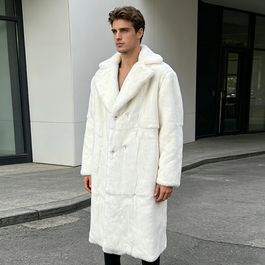White Real Rex Rabbit Fur Jacket With Suit Collar Furry Jacket Men's Winter Jacket Luxury Long Natural Fur Jacket
White Real Rex Rabbit Fur Jacket With Suit Collar Furry Jacket Men's Winter Jacket Luxury Long Natural Fur Jacket