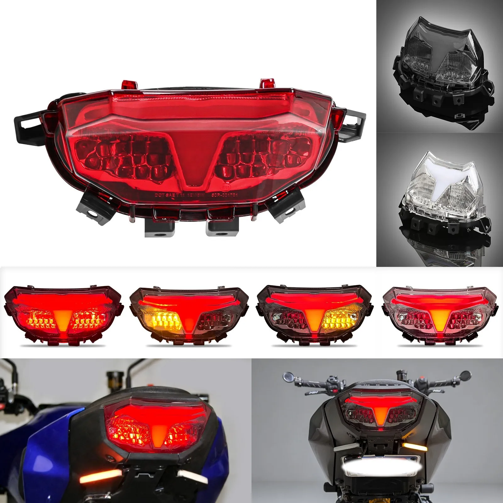 High Brightness Integrated LED Tail Light Brake Turn Signals Smoked Lens For Yamaha MT-09 /SP 2024 2025 Modified Parts
High Brightness Integrated LED Tail Light Brake Turn Signals Smoked Lens For Yamaha MT-09 /SP 2024 2025 Modified Parts