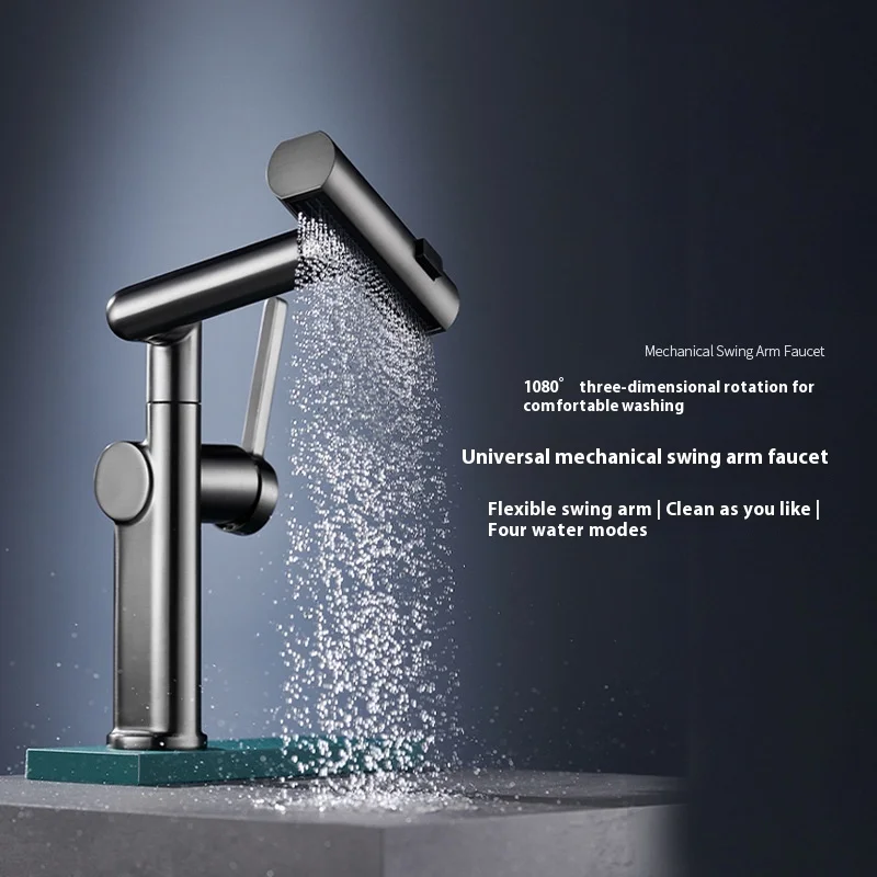 1080° Rotating Mechanical Cat Arm Faucet Rainfall Bathroom Tap | High-Pressure 360° Swivel | Easy Install Chrome
1080° Rotating Mechanical Cat Arm Faucet Rainfall Bathroom Tap | High-Pressure 360° Swivel | Easy Install Chrome