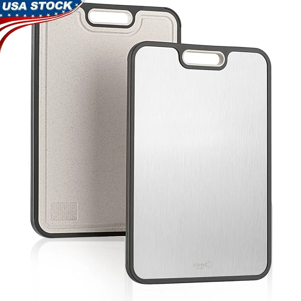 Pure Titanium Cutting Board 15 Inch Double Sided Kitchen Tool Non-Slip Durable Food Prep Board Meat Vegetables Fruits
Pure Titanium Cutting Board 15 Inch Double Sided Kitchen Tool Non-Slip Durable Food Prep Board Meat Vegetables Fruits