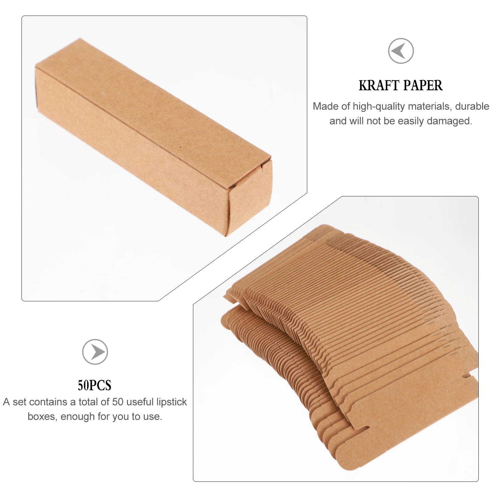 50pcs Lip Balm Packaging Box Kraft Paper Gift Boxes for Packing Orders High Quality Storage Solution Small Gifts Box Durability
50pcs Lip Balm Packaging Box Kraft Paper Gift Boxes for Packing Orders High Quality Storage Solution Small Gifts Box Durability
