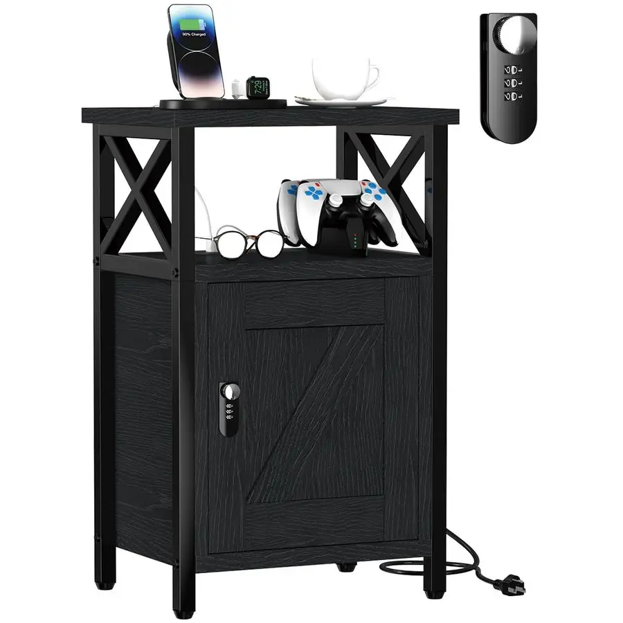 Nightstand with Charging Station, Bed Side Table with Drawers, Bedside Table with Lock, 3 USB amp 2 Outlets, Night Stand with St
Nightstand with Charging Station, Bed Side Table with Drawers, Bedside Table with Lock, 3 USB amp 2 Outlets, Night Stand with St