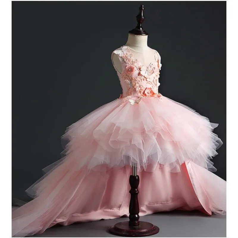 Glizt Girl Wedding Party Flower Girl Dresses Pink Tulle Trailing Princess Gown Beaded Floral Girls Pageant First Communion Gown
Glizt Girl Wedding Party Flower Girl Dresses Pink Tulle Trailing Princess Gown Beaded Floral Girls Pageant First Communion Gown