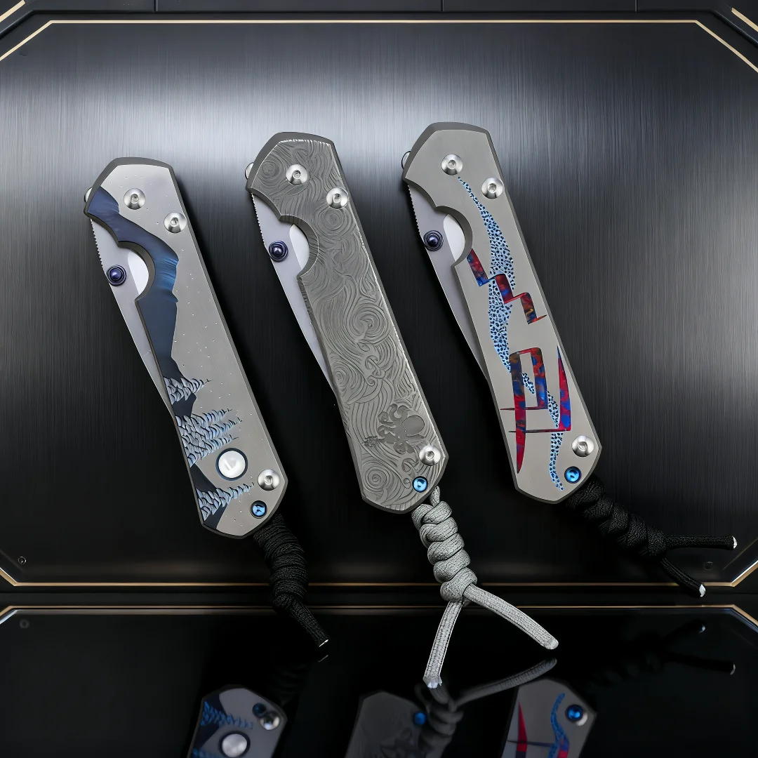 CR - Prometheus Folding Knife, titanium alloy handle, M390 steel material. Folding knife, hand-carved knife, art collection item
CR - Prometheus Folding Knife, titanium alloy handle, M390 steel material. Folding knife, hand-carved knife, art collection item