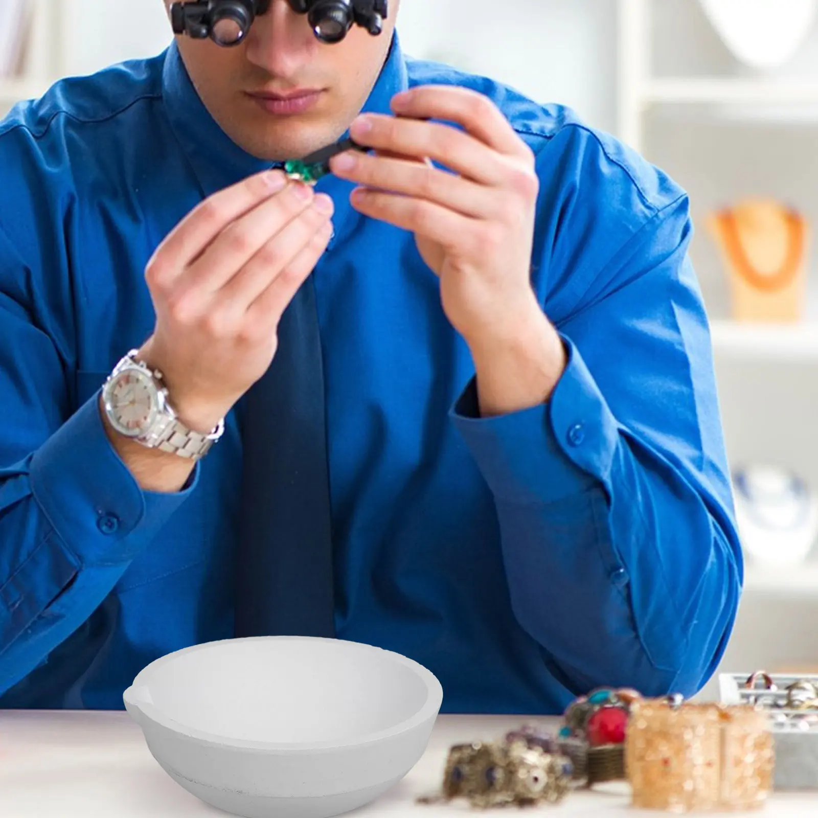 Quartz Crucible Bowl Reusable Melting Dish Jewelry Casting Furnace Crucible for Gold Silver Metal Melting Crucibles
Quartz Crucible Bowl Reusable Melting Dish Jewelry Casting Furnace Crucible for Gold Silver Metal Melting Crucibles