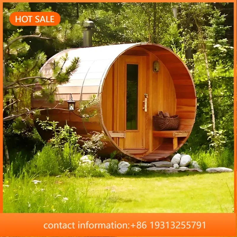 【Best-selling】Wood Burning Cedar Barrel Sauna Room Outdoor Steam Sauna for Relax Use
【Best-selling】Wood Burning Cedar Barrel Sauna Room Outdoor Steam Sauna for Relax Use