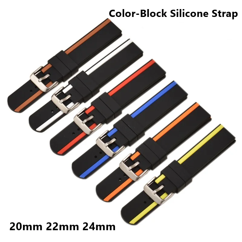 Color-Block Silicone Strap Accessories for Huawei Watch GT2 42mm Samsung Galaxy Watch3 45mm Watch Belt Replacement 20mm22mm24mm
Color-Block Silicone Strap Accessories for Huawei Watch GT2 42mm Samsung Galaxy Watch3 45mm Watch Belt Replacement 20mm22mm24mm