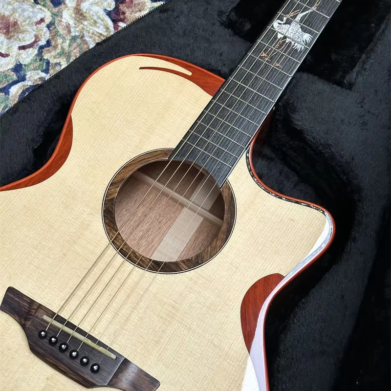 High Quality 41 Inch High End Handmade High-Gloss All Solid Spruce Manhogany Acoustic Guitar With Resonance EQ
High Quality 41 Inch High End Handmade High-Gloss All Solid Spruce Manhogany Acoustic Guitar With Resonance EQ