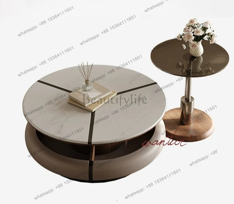 8Italian rotating coffee table art round paint high-end living room multi-functional storage for home
8Italian rotating coffee table art round paint high-end living room multi-functional storage for home