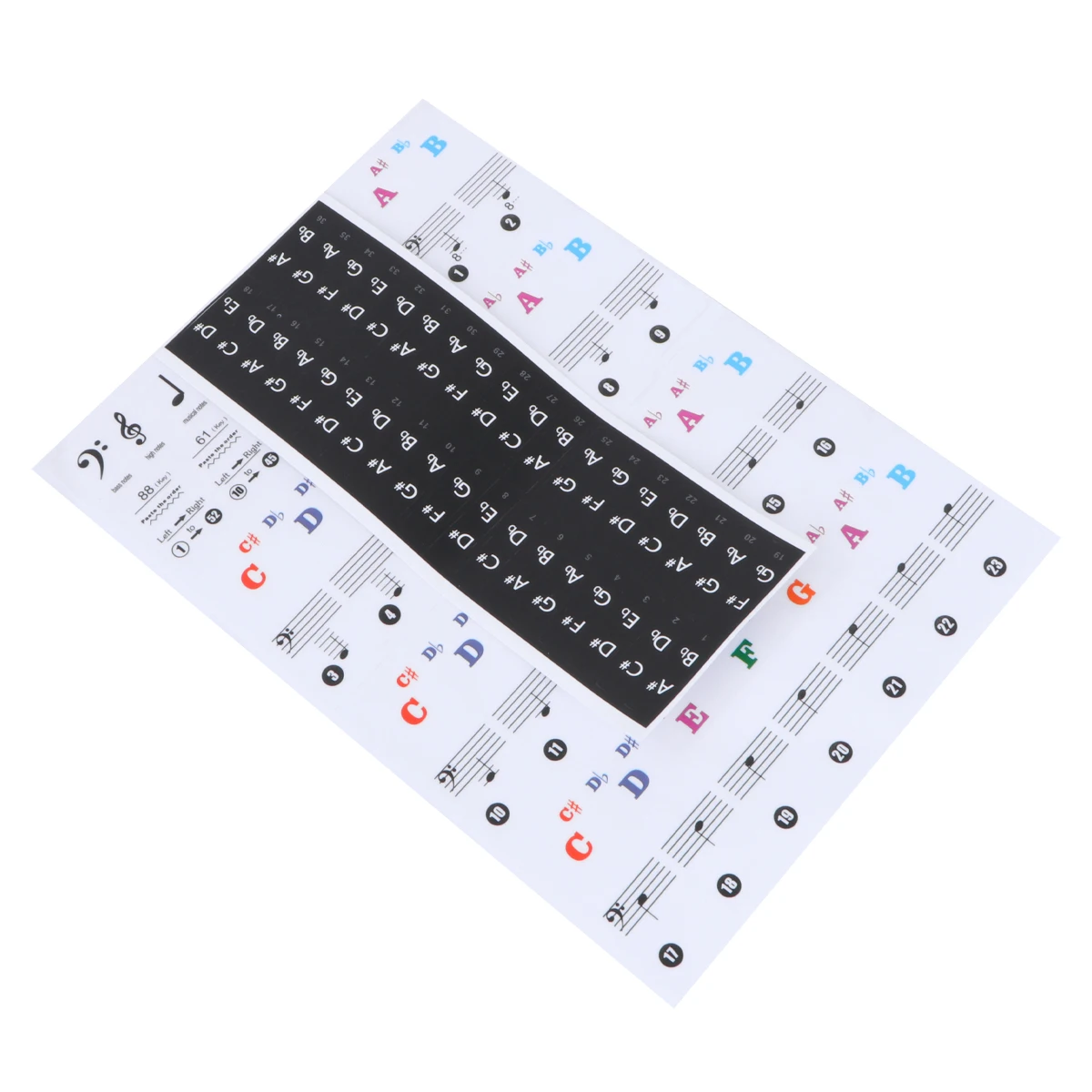 Electronic Keyboard Stickers for Beginners Easy Apply Remove Durable Material Colored Design Piano Organ Accessories
Electronic Keyboard Stickers for Beginners Easy Apply Remove Durable Material Colored Design Piano Organ Accessories