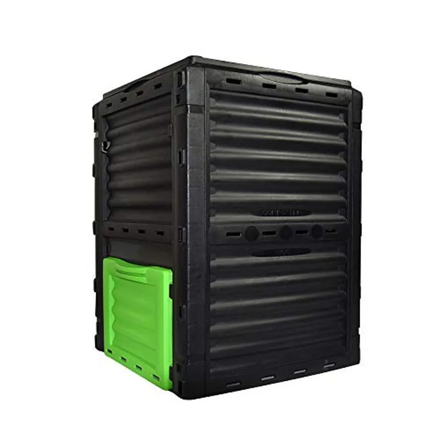 80 Gallon 300L Large Capacity Static Compost Bin - Forest Outdoor Waste Composter with Easy-Access Hatch, Efficient Aeration Sy
80 Gallon 300L Large Capacity Static Compost Bin - Forest Outdoor Waste Composter with Easy-Access Hatch, Efficient Aeration Sy