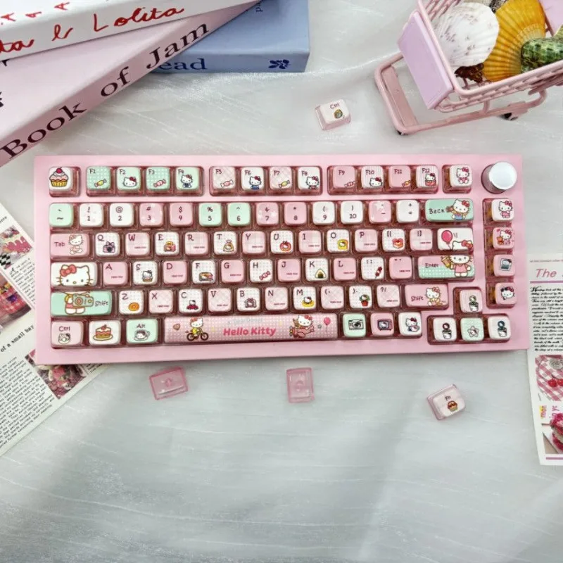 Pink Dessert Candy Hello Kitty Transparent Keycap Set ASA Profile Shine Through Cute Keycaps for Mechanical Gaming Keyboard
Pink Dessert Candy Hello Kitty Transparent Keycap Set ASA Profile Shine Through Cute Keycaps for Mechanical Gaming Keyboard