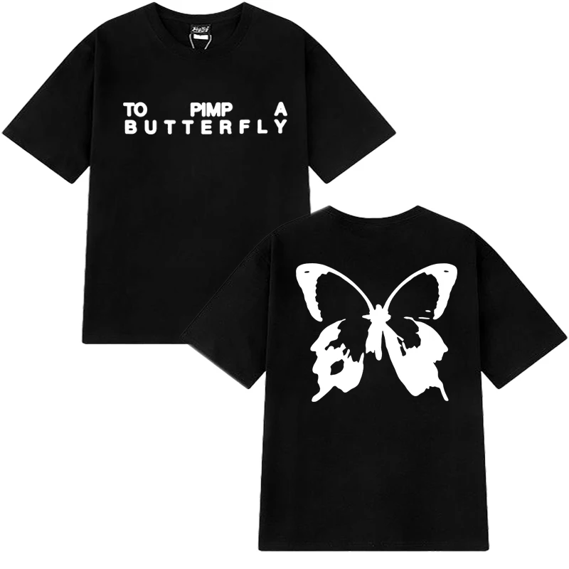 Kendrick Lamar To Plmp A Butterfly Double Sided print T shirts Men Women Fashion Hip Hop short sleeve T-shirt Unisex Cotton Tops
Kendrick Lamar To Plmp A Butterfly Double Sided print T shirts Men Women Fashion Hip Hop short sleeve T-shirt Unisex Cotton Tops