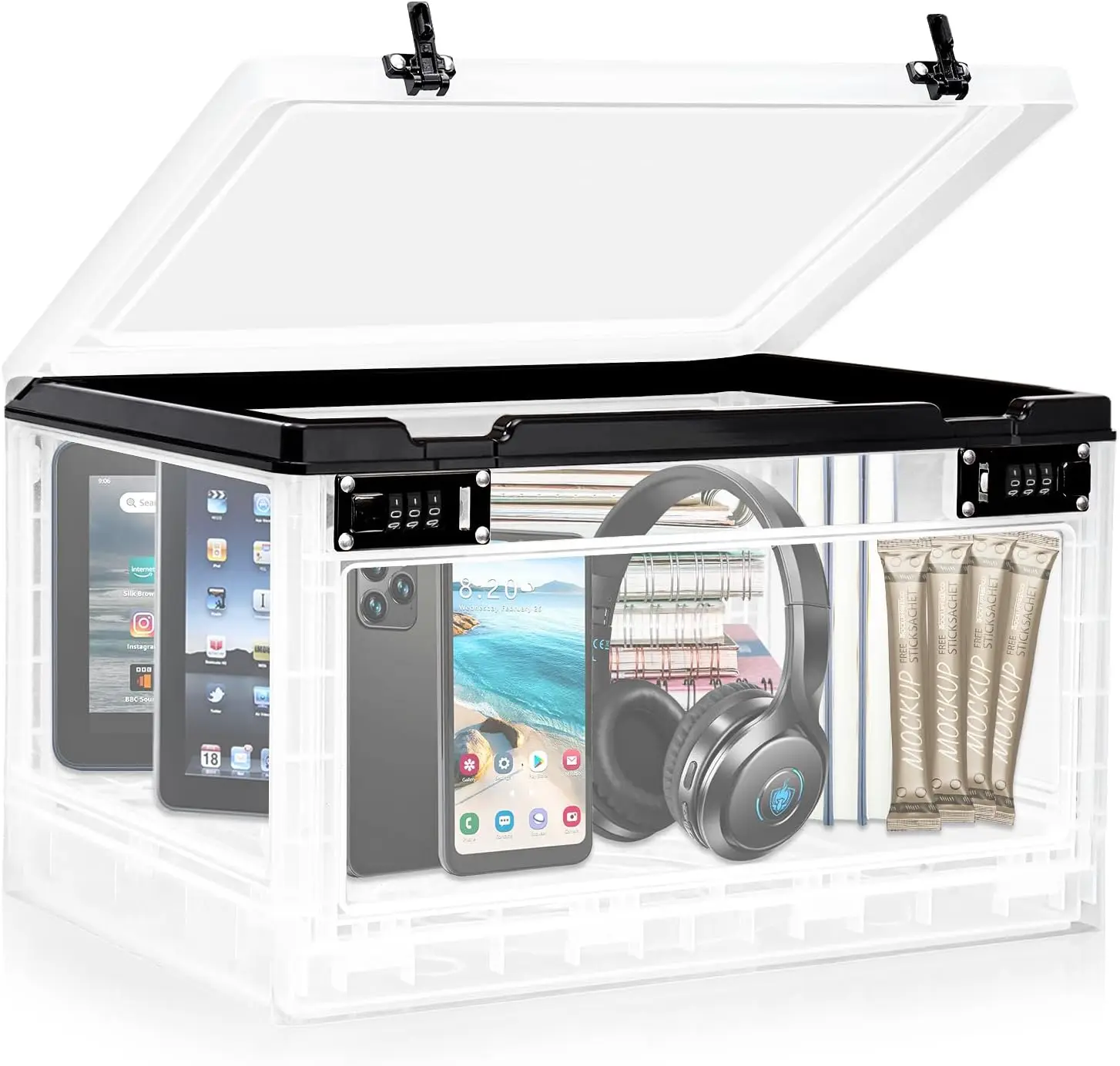Large Combination Lock Box for Secure Storage of Personal Items, 24L Capacity for Office, School, Home Use
Large Combination Lock Box for Secure Storage of Personal Items, 24L Capacity for Office, School, Home Use