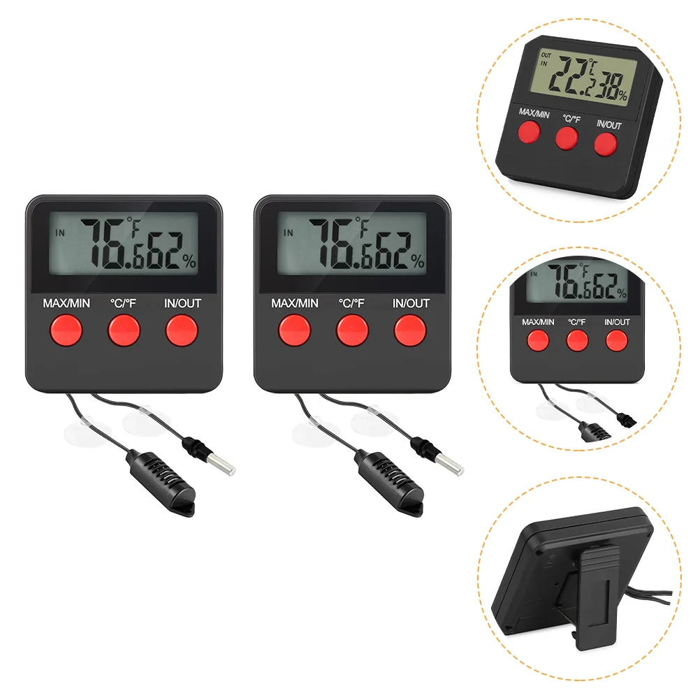 2 Sets Electronic Pet Thermometer Indoor Outdoor Abs Freezer Hygrometer for Reptile
2 Sets Electronic Pet Thermometer Indoor Outdoor Abs Freezer Hygrometer for Reptile