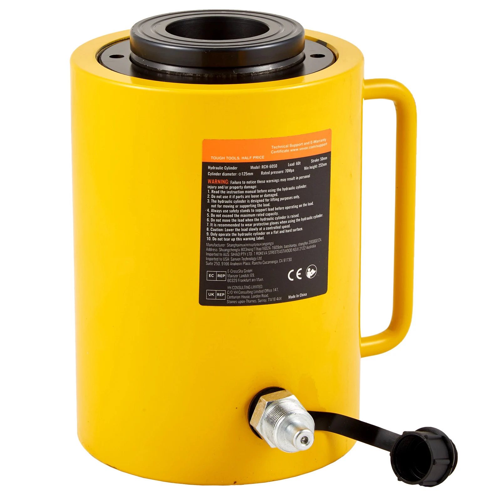 SucceBuy 60T 2 Inch Hydraulic Cylinder Jack Hollow Single Acting Hydraulic Ram Cylinder 50 mm Hydraulic Jack Lifting Cylinders
SucceBuy 60T 2 Inch Hydraulic Cylinder Jack Hollow Single Acting Hydraulic Ram Cylinder 50 mm Hydraulic Jack Lifting Cylinders