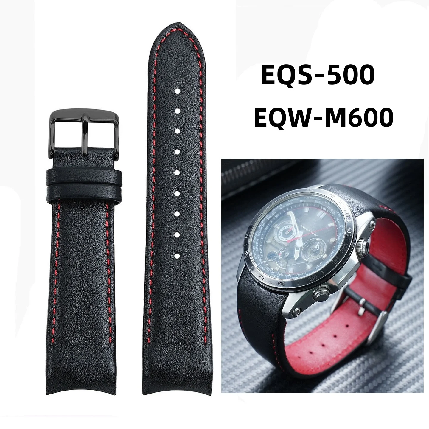Кожаный ремешок с изогнутым концом 22 мм для часов Casio EQS-500 EQS-500C EQW-M600 EQW-M1000L/M710L с узором под карбоновое волокно
Кожаный ремешок с изогнутым концом 22 мм для часов Casio EQS-500 EQS-500C EQW-M600 EQW-M1000L/M710L с узором под карбоновое волокно
