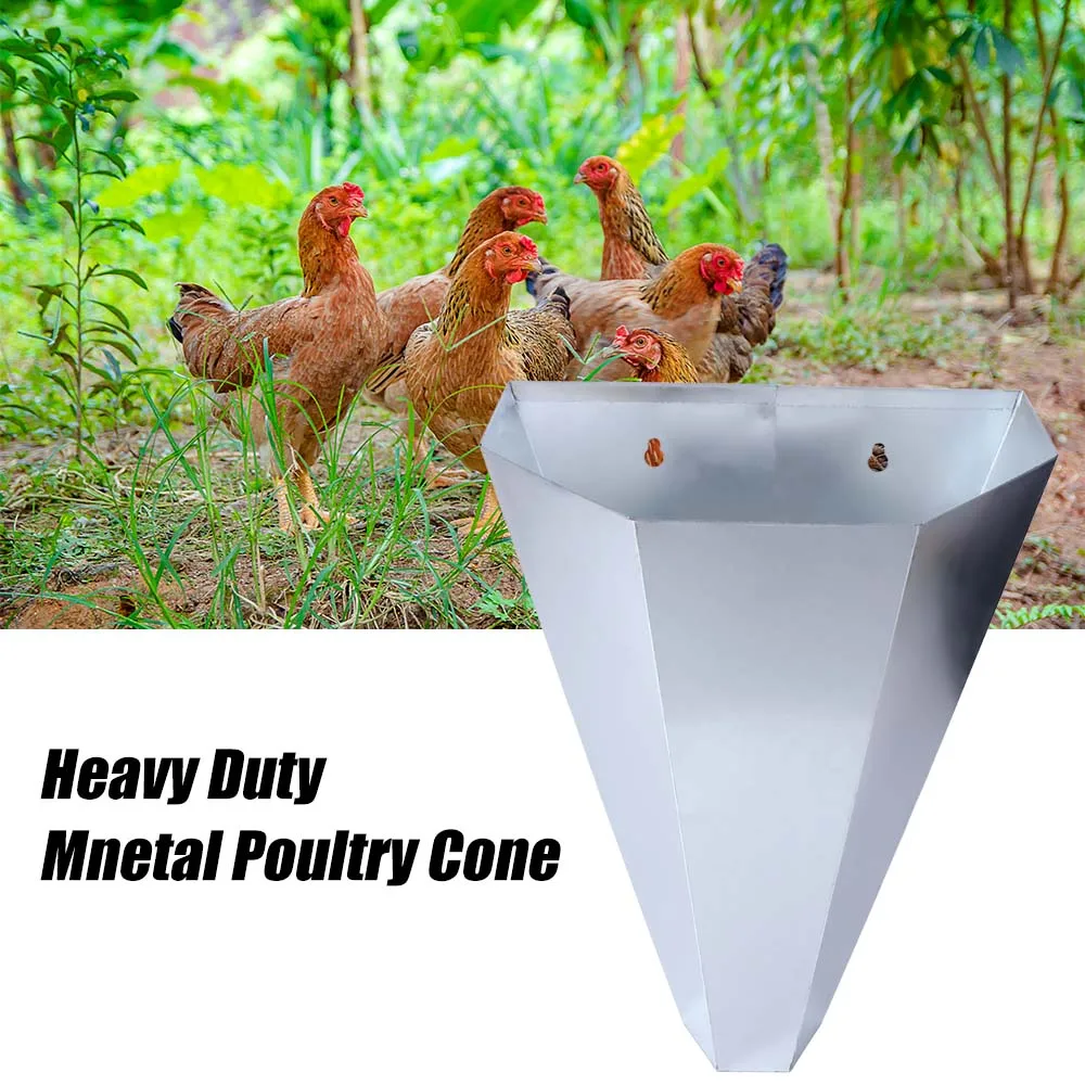 Heavy Type Poultry Restraining Cone Practical Easy To Clean Chicken Cone Metal Durable Poultry Processing Tool
Heavy Type Poultry Restraining Cone Practical Easy To Clean Chicken Cone Metal Durable Poultry Processing Tool