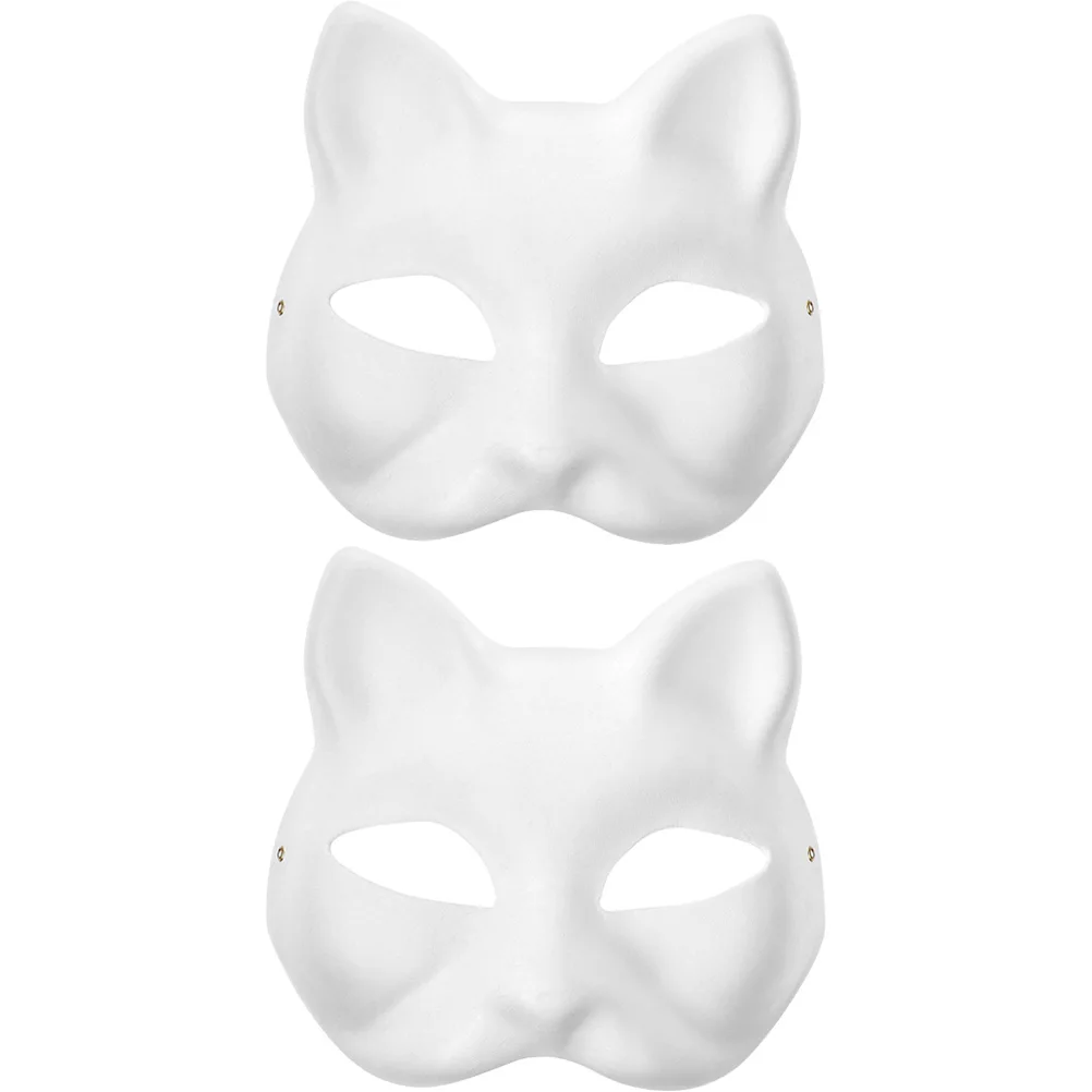 2 Pcs DIY Hand Painted Masks Blank White Paper Cat Face for Masquerade Party Carnival Halloween Craft School Supplies Toys
2 Pcs DIY Hand Painted Masks Blank White Paper Cat Face for Masquerade Party Carnival Halloween Craft School Supplies Toys