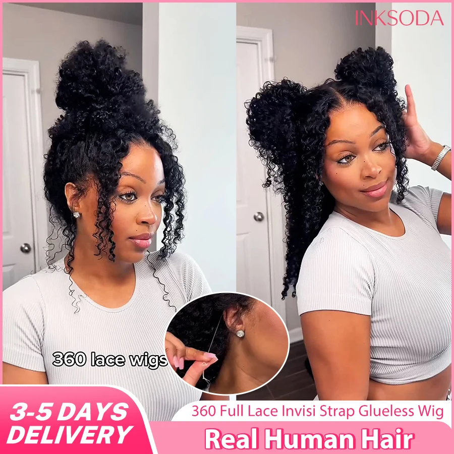 220 Density 360 HD Deep Wave Lace Frontal Wig Pre-Plucked Invisible Strap Glueless Full Lace Curly Wig with Drawstring for Women
220 Density 360 HD Deep Wave Lace Frontal Wig Pre-Plucked Invisible Strap Glueless Full Lace Curly Wig with Drawstring for Women