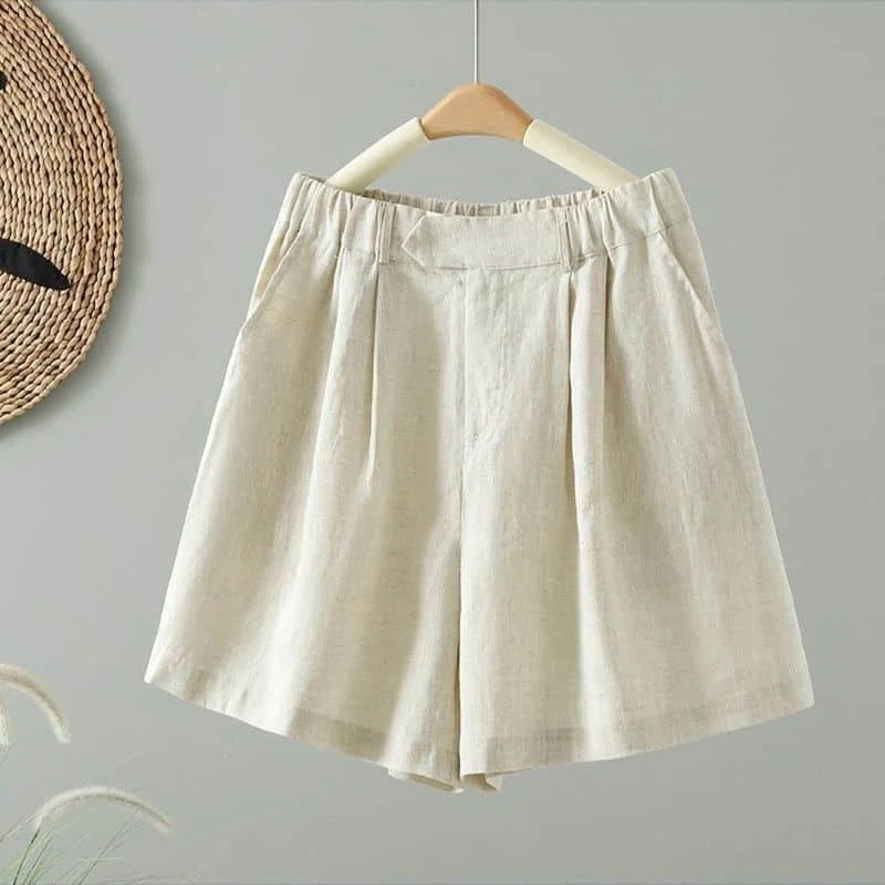 Solid Shorts Women Casual Cotton Linen 2026 Summer Wear Vintage A-line Wide Leg Pants Casual Cargo Shorts Loose Women Clothing
Solid Shorts Women Casual Cotton Linen 2026 Summer Wear Vintage A-line Wide Leg Pants Casual Cargo Shorts Loose Women Clothing