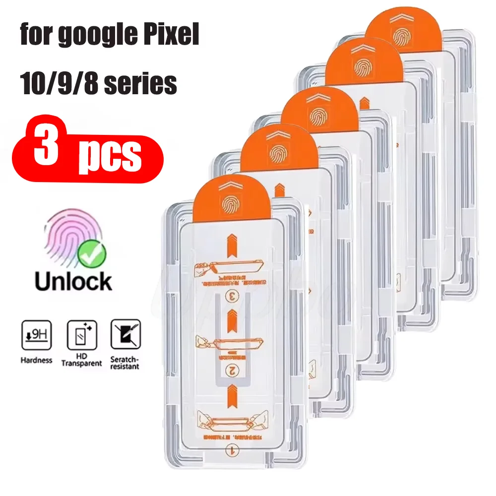 3Pcs HD Unlock Dust Free Easy Install Screen Protector For Google 9 10 Pro XL 9A 8 8A 7 7A 6A Pixel10 Tempered Glass
3Pcs HD Unlock Dust Free Easy Install Screen Protector For Google 9 10 Pro XL 9A 8 8A 7 7A 6A Pixel10 Tempered Glass