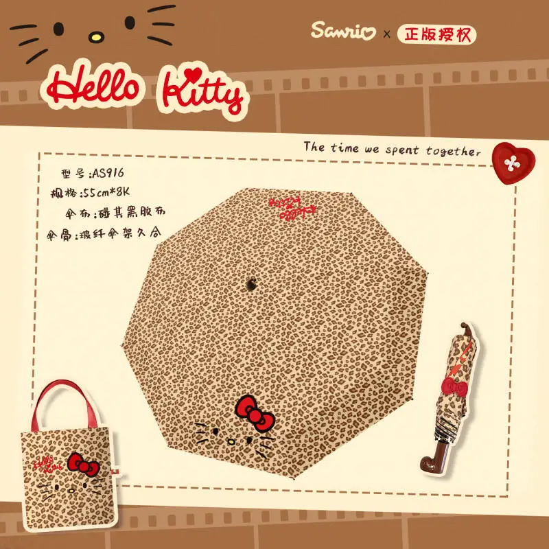 Официальный лицензионный зонт Hello Kitty с леопардовым принтом, милый, черный, с УФ-защитой, для солнца и дождя, для ежедневного использования
Официальный лицензионный зонт Hello Kitty с леопардовым принтом, милый, черный, с УФ-защитой, для солнца и дождя, для ежедневного использования