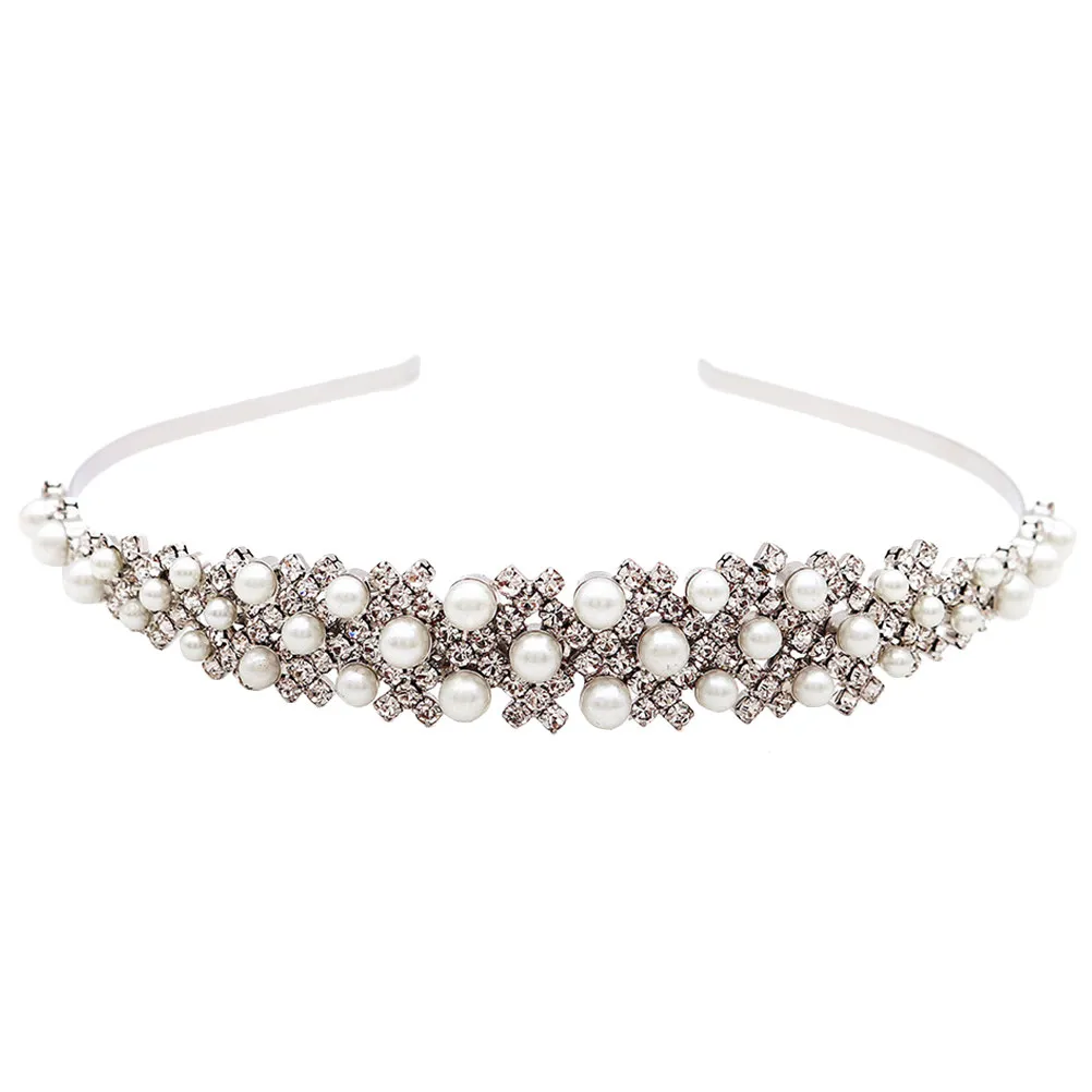 Premium Rhinestone Pearl Headband Bridal Wedding Hair Accessory Elegant Flexible Silver Metal Hair Hoop for Bride Wife Mother
Premium Rhinestone Pearl Headband Bridal Wedding Hair Accessory Elegant Flexible Silver Metal Hair Hoop for Bride Wife Mother