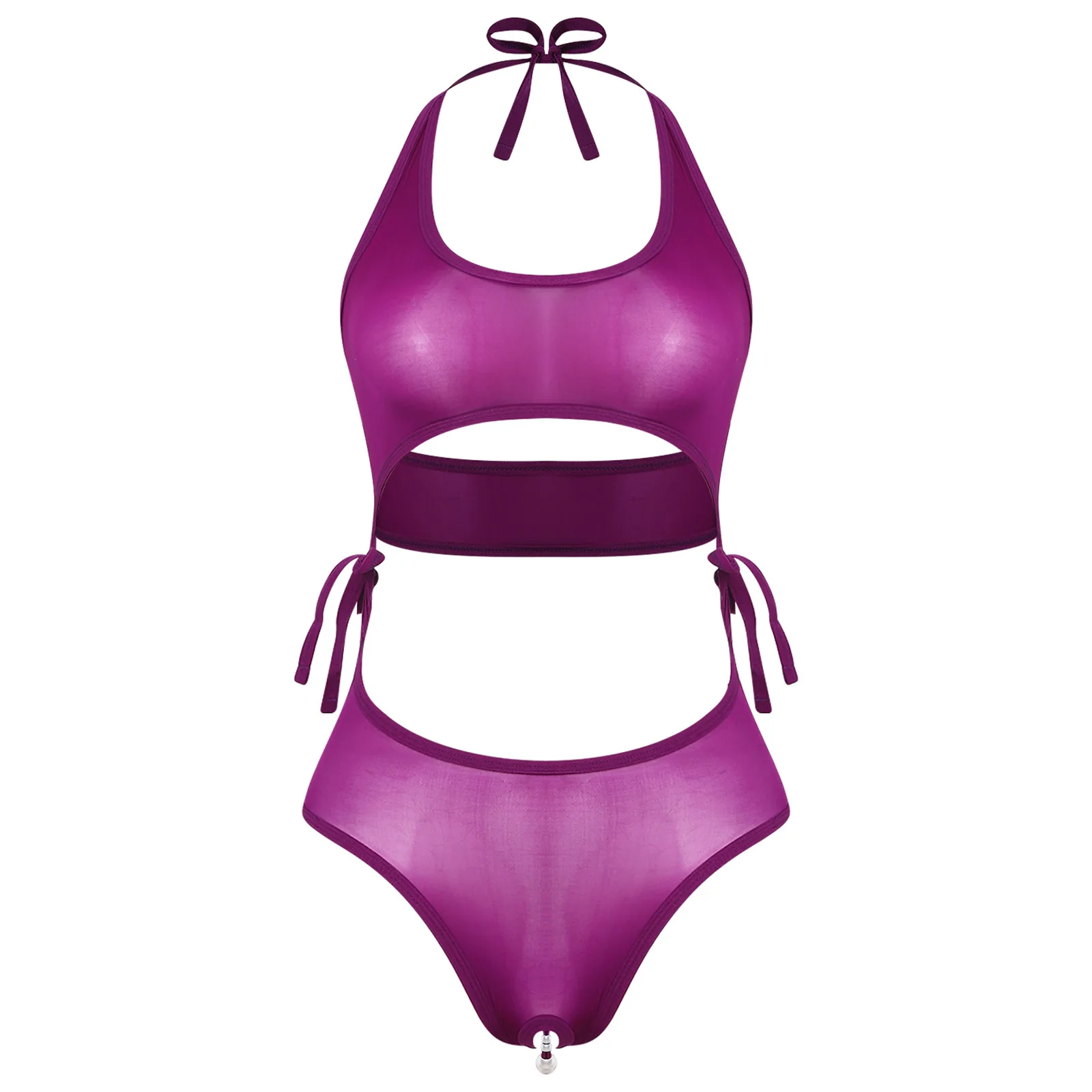Womens Tempting Lingerie Set Halter Backless Can Be Tied with Crotchless Briefs/Faux Pearl Crotch Briefs Female Club Nightwear
Womens Tempting Lingerie Set Halter Backless Can Be Tied with Crotchless Briefs/Faux Pearl Crotch Briefs Female Club Nightwear