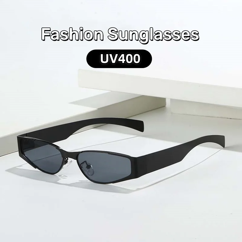 Woman's Retro Hip-hop Cat Eye Narrow-framed Sunglasses Metal Personality Street Photography UV Resistant Shades Glasses
Woman's Retro Hip-hop Cat Eye Narrow-framed Sunglasses Metal Personality Street Photography UV Resistant Shades Glasses