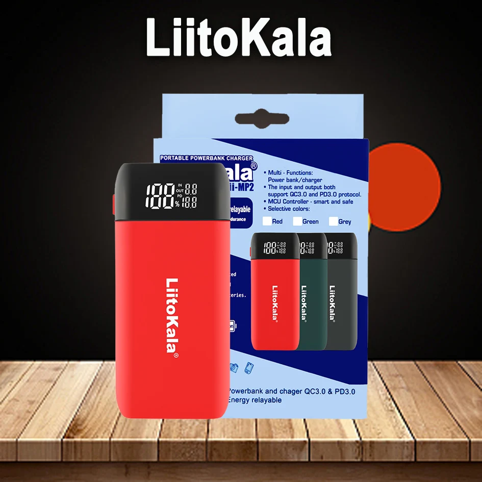 LiitoKala Lii-MP2 18650 21700 Battery Charger& Tablet Power Bank QC3.0 Input/Output Digital Display (no battery)
LiitoKala Lii-MP2 18650 21700 Battery Charger& Tablet Power Bank QC3.0 Input/Output Digital Display (no battery)