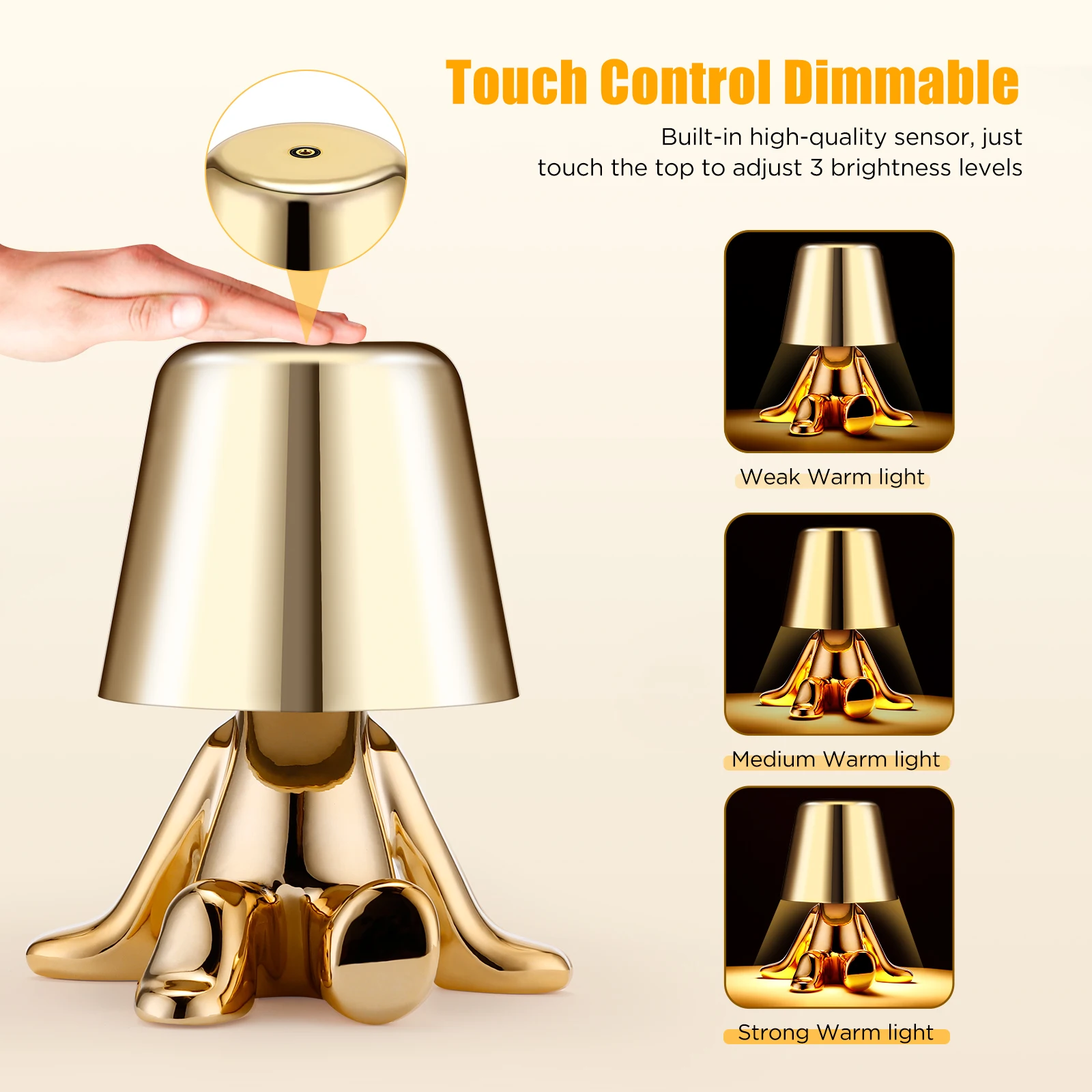 Italy Little Golden Man Table Lamp Touch Switch LED Night Light Coffee Shop Bar Bedroom Decor Reading Lamp Mother'S Day Gift
Italy Little Golden Man Table Lamp Touch Switch LED Night Light Coffee Shop Bar Bedroom Decor Reading Lamp Mother'S Day Gift
