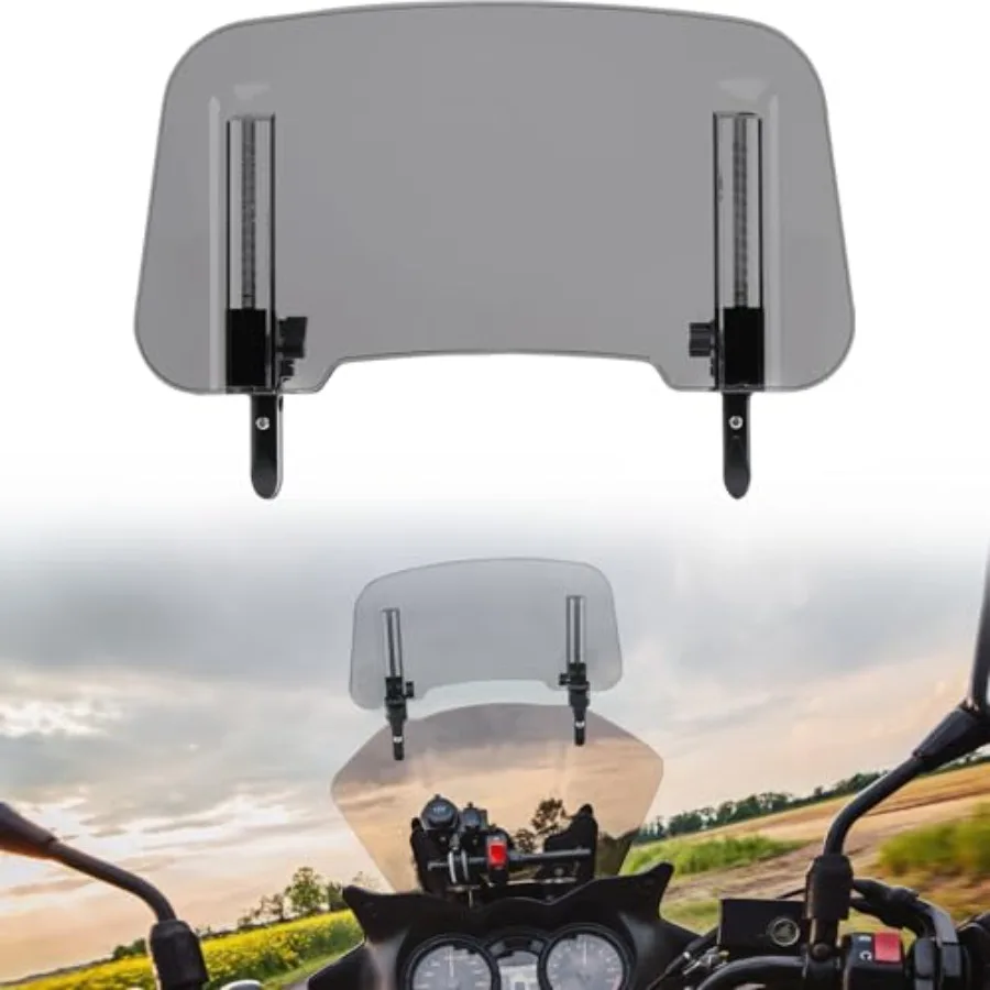 Motorcycle Windshield Extension, Upgraded Aluminum Metal Heightened Spoiler Clip, Universal Adjustable Wind Deflector Windscree
Motorcycle Windshield Extension, Upgraded Aluminum Metal Heightened Spoiler Clip, Universal Adjustable Wind Deflector Windscree