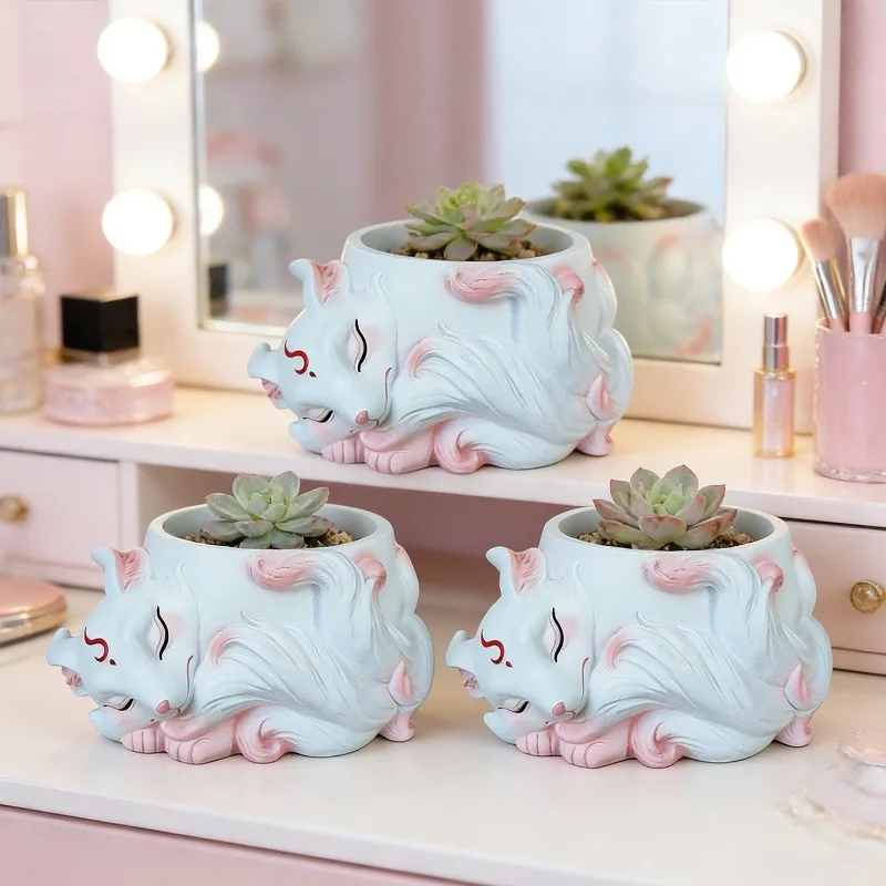Creative Resin Nine-tailed Fox Flower Pot Ornaments Outdoor Courtyard Balcony Office Succulent Bonsai Pot Garden Decoration
Creative Resin Nine-tailed Fox Flower Pot Ornaments Outdoor Courtyard Balcony Office Succulent Bonsai Pot Garden Decoration