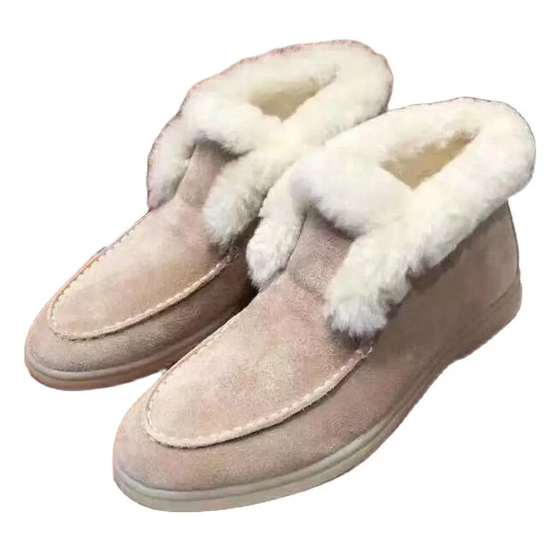 Winter Warm Comfortable Real Wool Ankle for Women High Quality Nude Suede Leather Slip-on Fur Top-level Man Snow Boots Mujer
Winter Warm Comfortable Real Wool Ankle for Women High Quality Nude Suede Leather Slip-on Fur Top-level Man Snow Boots Mujer