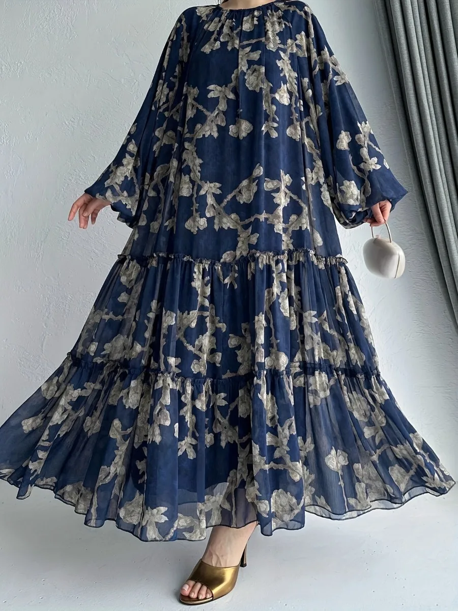 Eid Chiffon Women Dress Abaya Flower Print Muslim Vestidos Largo Dubai Kaftan Arab Long Robe Ramadan Morocco Dresses Jalabiya
Eid Chiffon Women Dress Abaya Flower Print Muslim Vestidos Largo Dubai Kaftan Arab Long Robe Ramadan Morocco Dresses Jalabiya