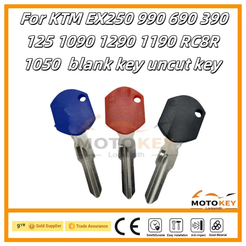Hot Sale For KTM EX250 990 690 390 125 1090 1290 1190 RC8R 1050 Motorcycle Key Replacement Blank Zinc Alloy Ignition Spare Key
Hot Sale For KTM EX250 990 690 390 125 1090 1290 1190 RC8R 1050 Motorcycle Key Replacement Blank Zinc Alloy Ignition Spare Key