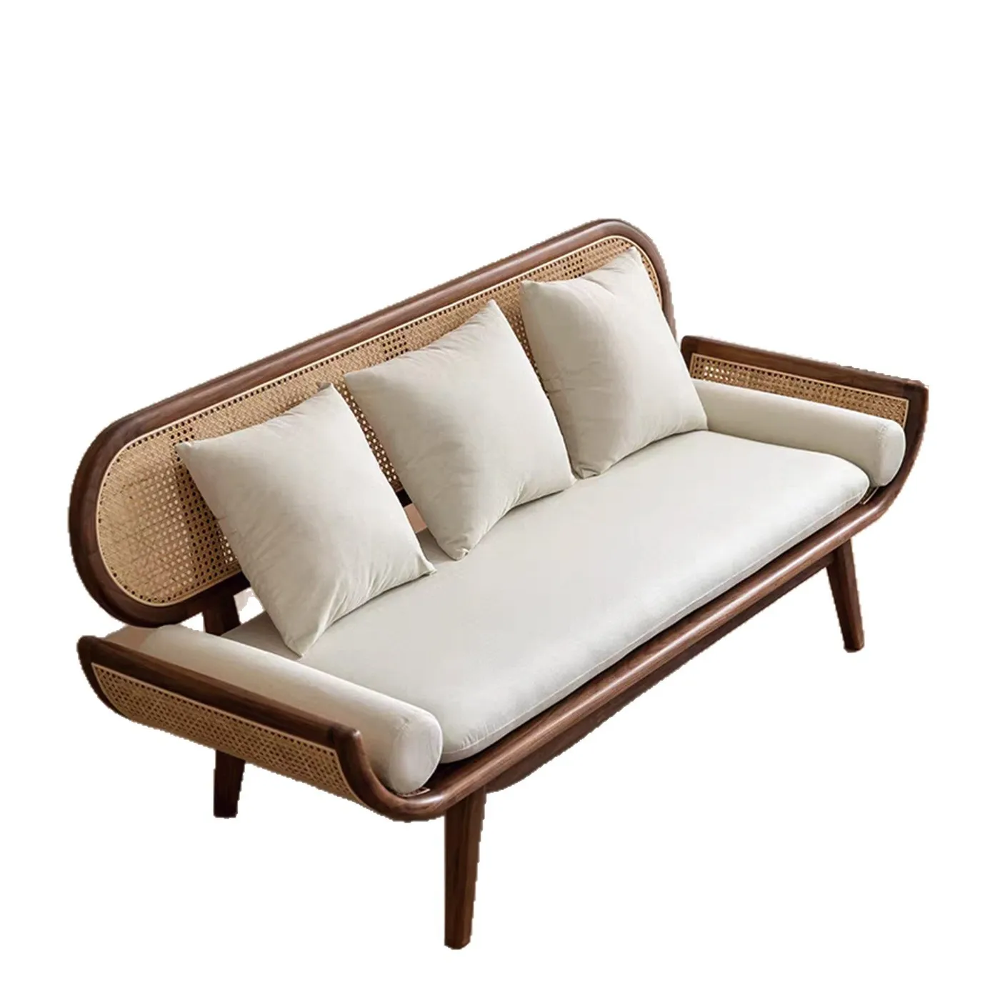 CX retro rattan sofa simple solid wood single double chair
CX retro rattan sofa simple solid wood single double chair