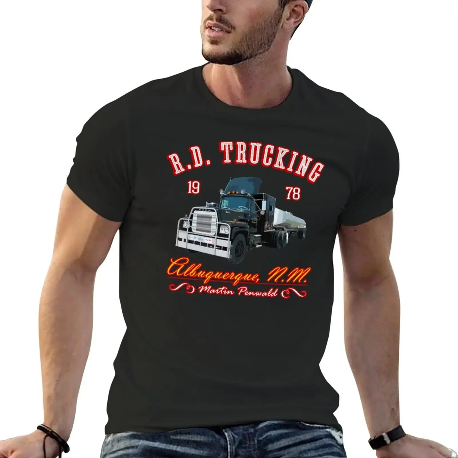 Р. Д. Футболка Trucking V.2, дизайнерские рубашки, белая блузка для мальчиков, мужские футболки с графическим рисунком
Р. Д. Футболка Trucking V.2, дизайнерские рубашки, белая блузка для мальчиков, мужские футболки с графическим рисунком