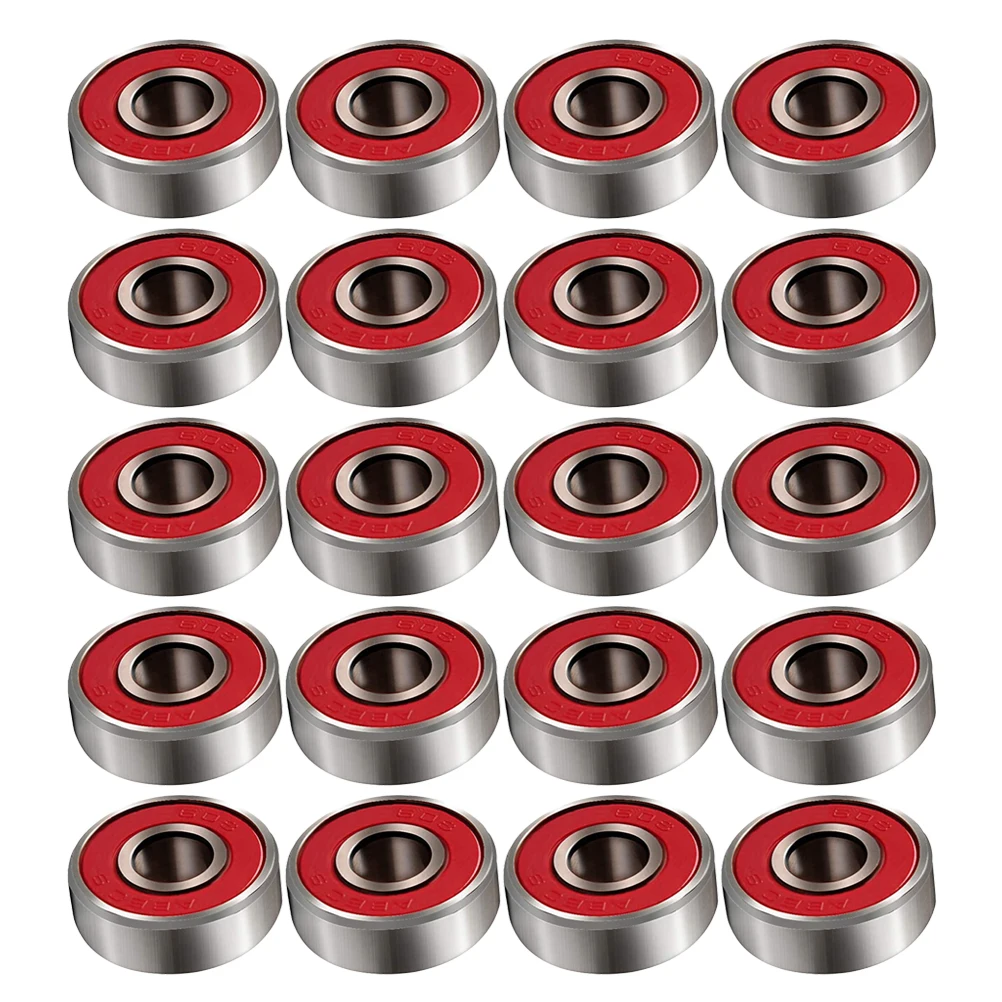 20 Pcs Skateboard Bearing Parts and Accessories Sealed Wheel Roller Skating Bearings 608
20 Pcs Skateboard Bearing Parts and Accessories Sealed Wheel Roller Skating Bearings 608