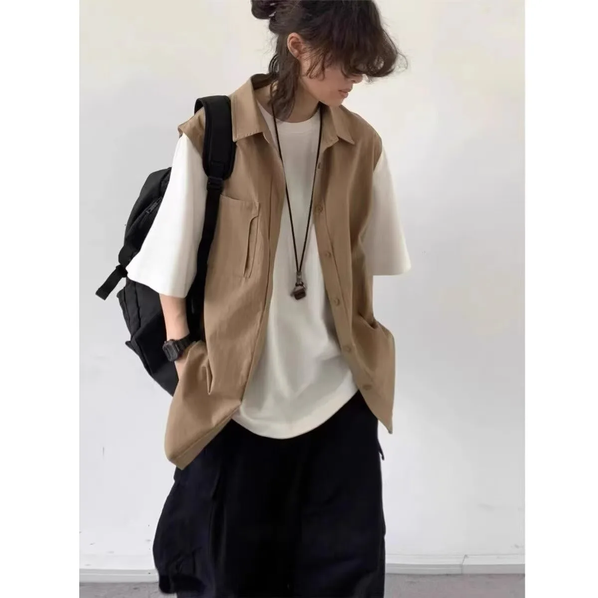 Ретро-жилет в японском стиле, свободный крой, повседневный, без утюга, трендовый, молодежный, летний
Ретро-жилет в японском стиле, свободный крой, повседневный, без утюга, трендовый, молодежный, летний