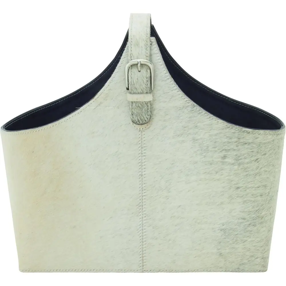 Gray Leather Single-Slot Magazine Holder with Curved Handles, 17 x 5 x 15, Handcrafted with Stitched Detail
Gray Leather Single-Slot Magazine Holder with Curved Handles, 17 x 5 x 15, Handcrafted with Stitched Detail