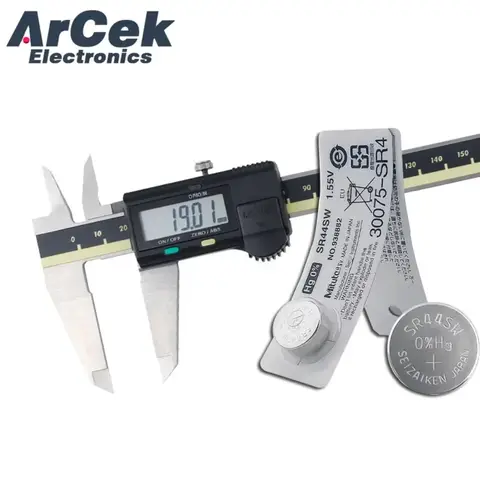 2pcs/lot SR44SW 1.55V Original for Mitutoyo Digital Caliper SR44 Battery 938882 Silver Oxide Battery