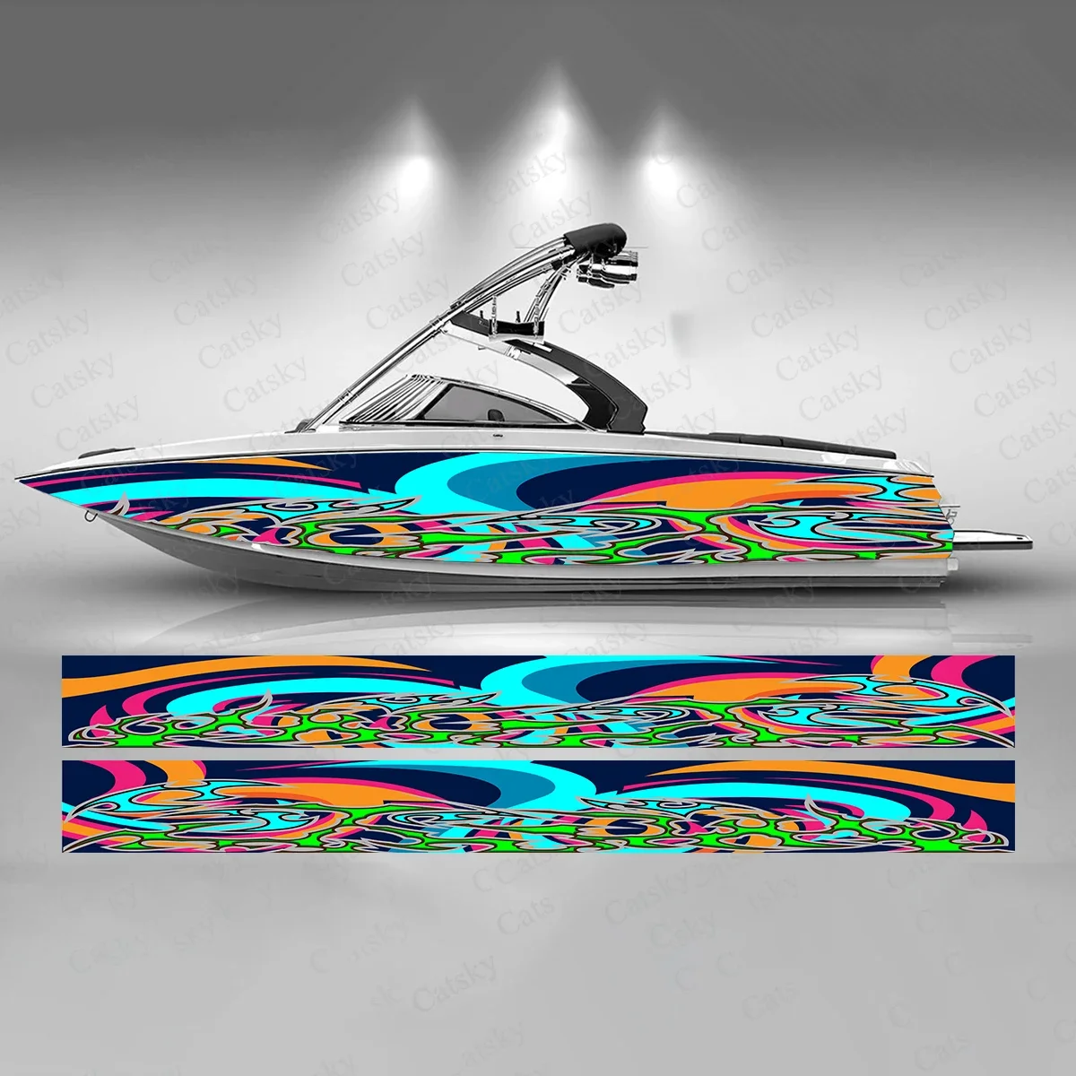 Abstract Curve Colorful Boat Sticker Fashion Custom Fish Boat-Sticker Vinyl Waterproof Boat Wrap Graphic Boat Wrap Decal
Abstract Curve Colorful Boat Sticker Fashion Custom Fish Boat-Sticker Vinyl Waterproof Boat Wrap Graphic Boat Wrap Decal
