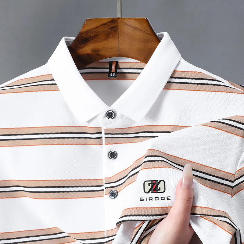 2025 Brand New Summer Men Classic Striped Polo Mens Cotton Short-Sleeved Business Casual Polo Shirt Male
2025 Brand New Summer Men Classic Striped Polo Mens Cotton Short-Sleeved Business Casual Polo Shirt Male